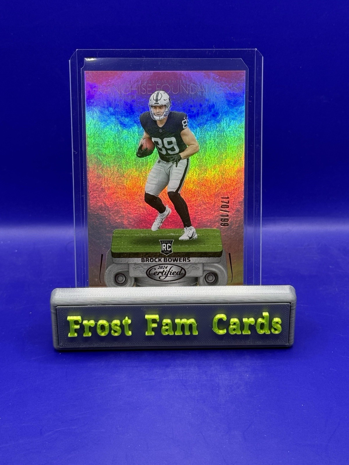 2024 Panini Certified Brock Bowers Franchise Foundations RC Pink Mirror #/199
