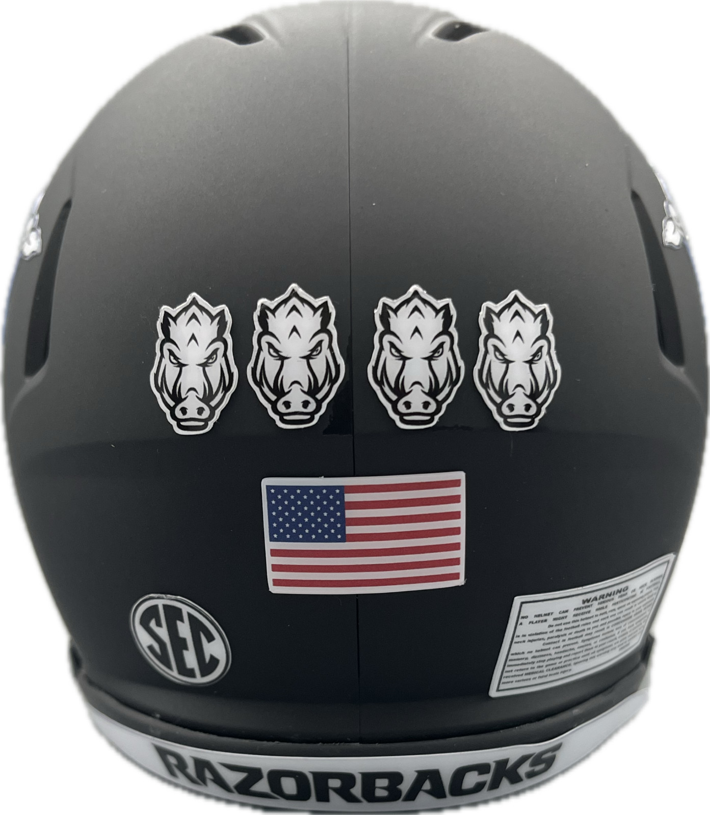 Arkansas Razorbacks Custom Black Mini Helmet