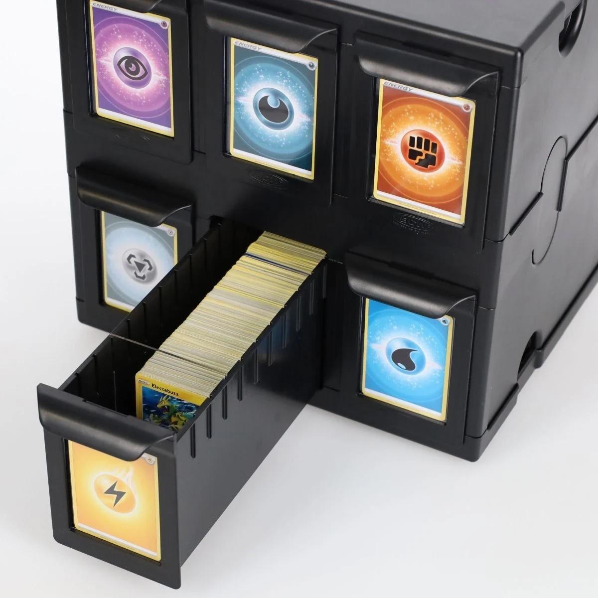 BCW Card Box Bin 6 Drawers Hold 1000+ Gaming / 700 Sports Cards Plastic Connect