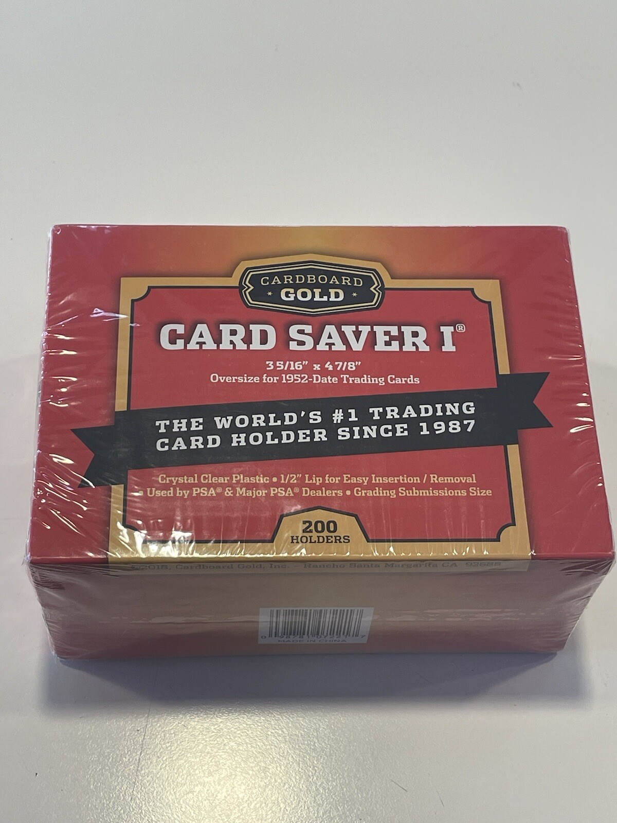 200 COUNT Cardboard Gold Card Saver 1 Semi Rigid Holders CS1 for PSA BGS GRADED
