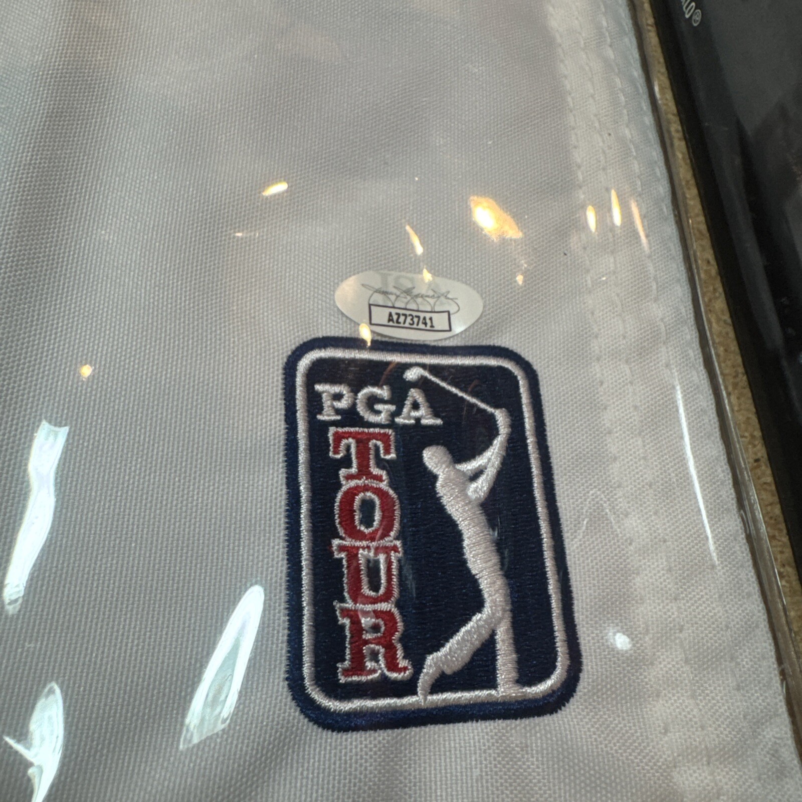 The Players Championship Mark McCumber signed PGA Tour Flag- JSA w/ Personal Ins