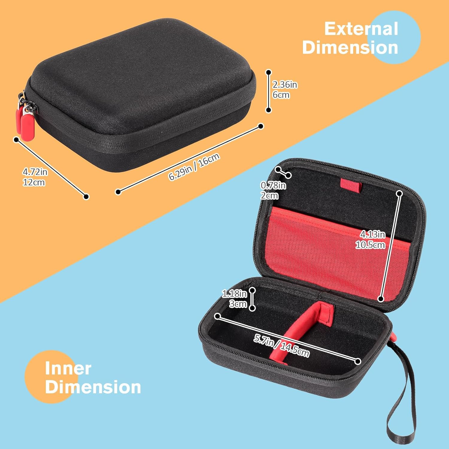 Collectible Trading Card Case, Hard Travel Carrying Storage Box Holds 300+ Cards