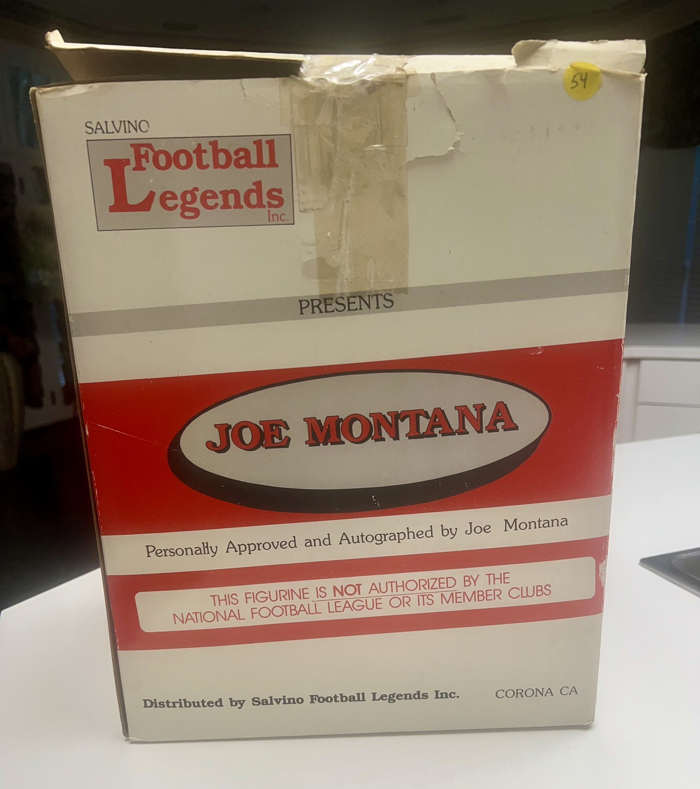 Joe Montana Hand Signed 370/2500 Salvino Football Legends 49ers HOF w/Box & COA