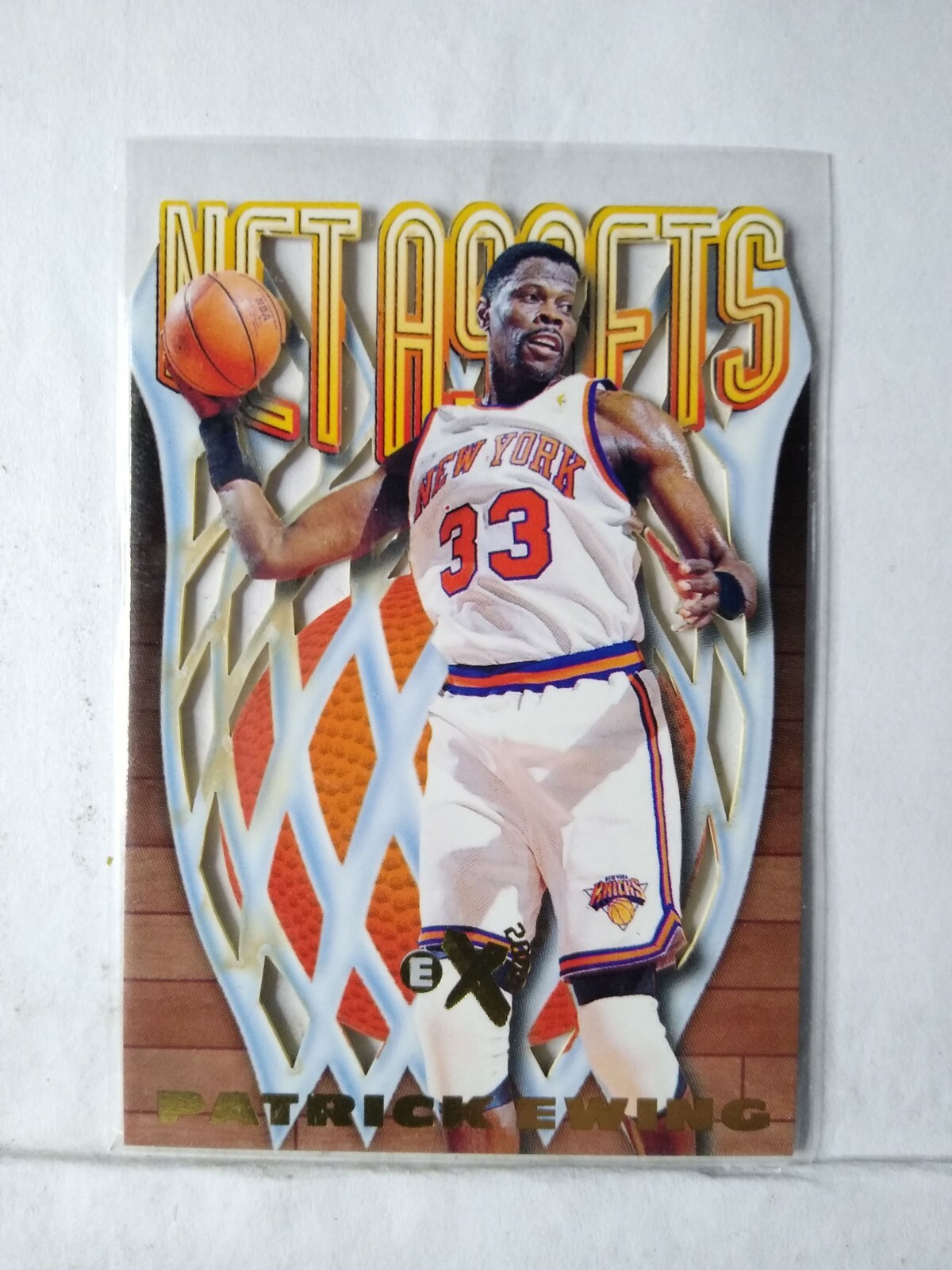 1997-98 Skybox e-X 2000 PATRICK EWING #3 Net Assets die-cut MINT F3624