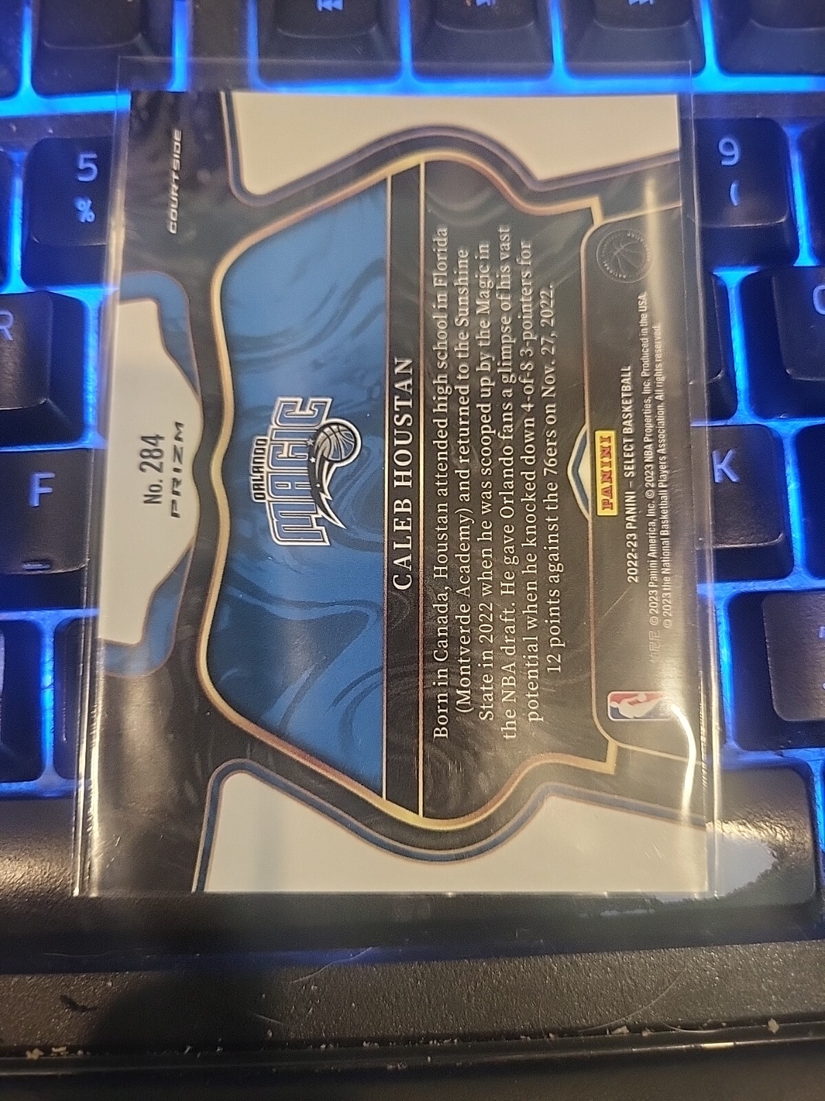 2022 Panini Select Courtside Red Cracked Ice Caleb Houstan #284 Rookie E654