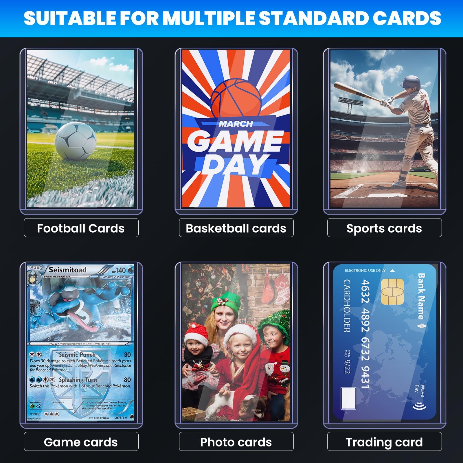1000 Card Sleeves Top Loaders for Cards,3″X4″ Baseball Card Protectors Toploader