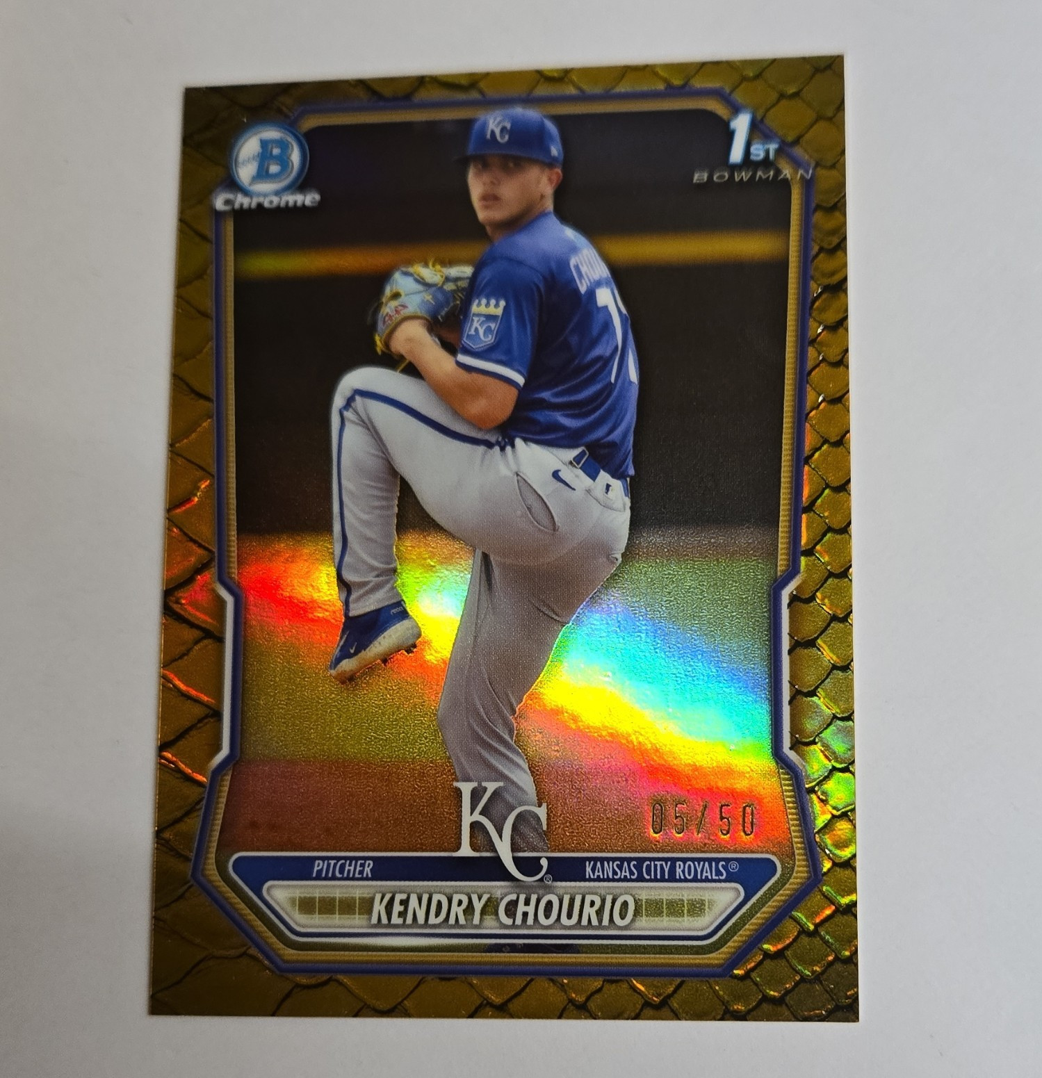 Topps 2026 Bowman Chrome Prospects Kendry Chourio Royals /50 Card #BCP-7