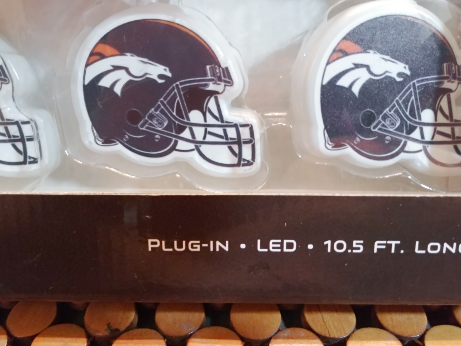 2 Sets ~ Party Animal Helmet String Fairy Lights ~ Denver Broncos New