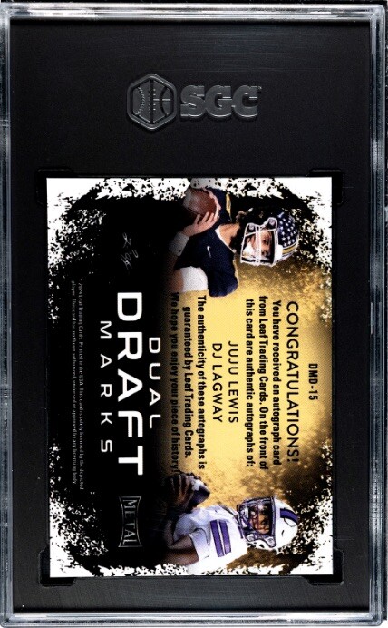 2024 Leaf Metal JuJu Lewis DJ Lagway Gold Vinyl SuperFractor Auto 1/1 SGC 10 Gem