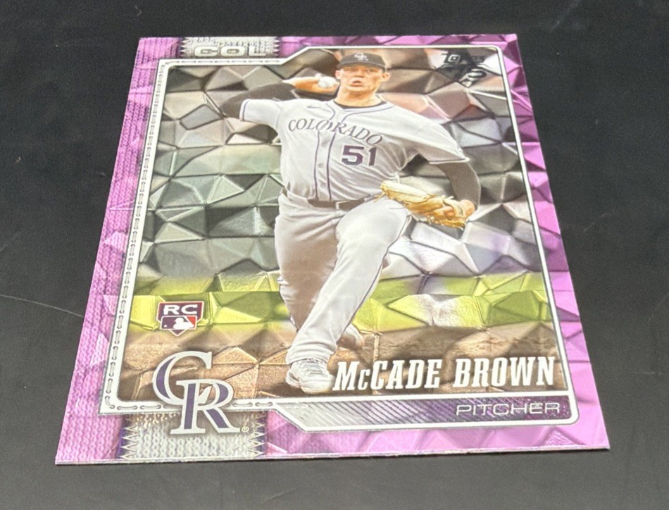MCCADE BROWN 2026 Topps Series 2 #595 RC Pink Diamante Colorado Rockies