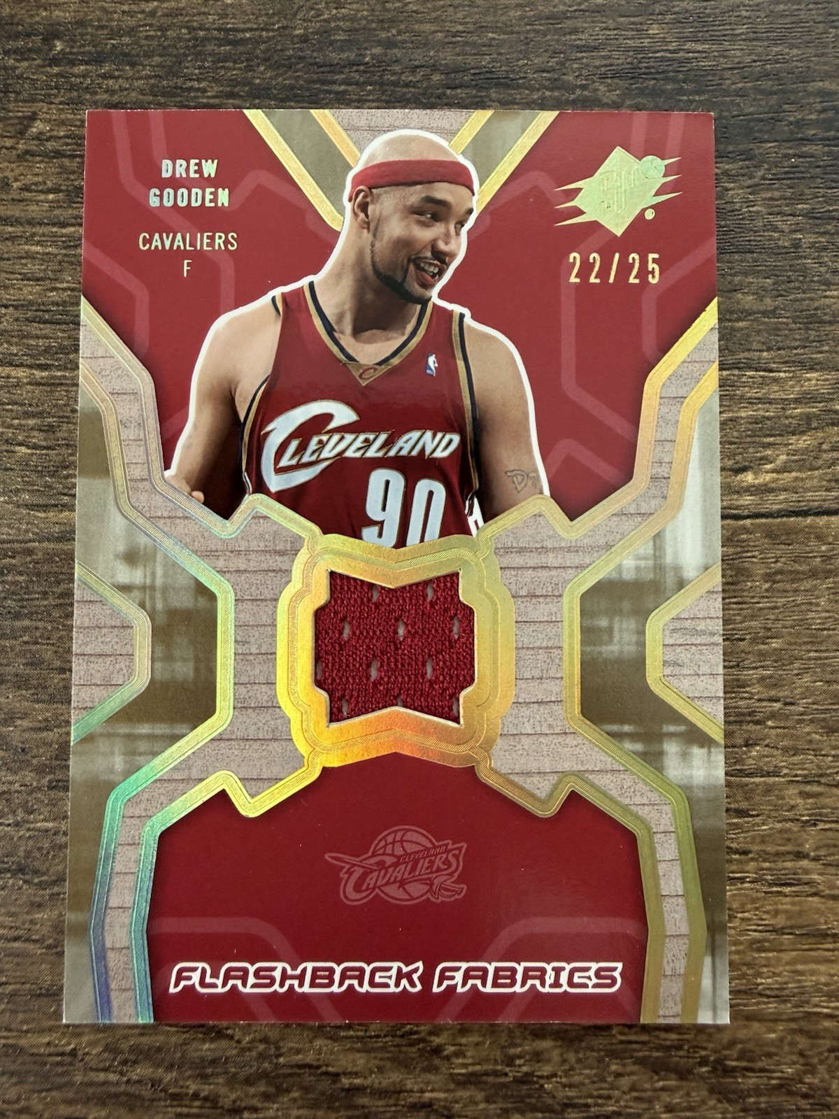 2007-08 SPx DREW GOODEN Flashback Fabrics Gold Game Used Patch /25 Cavaliers