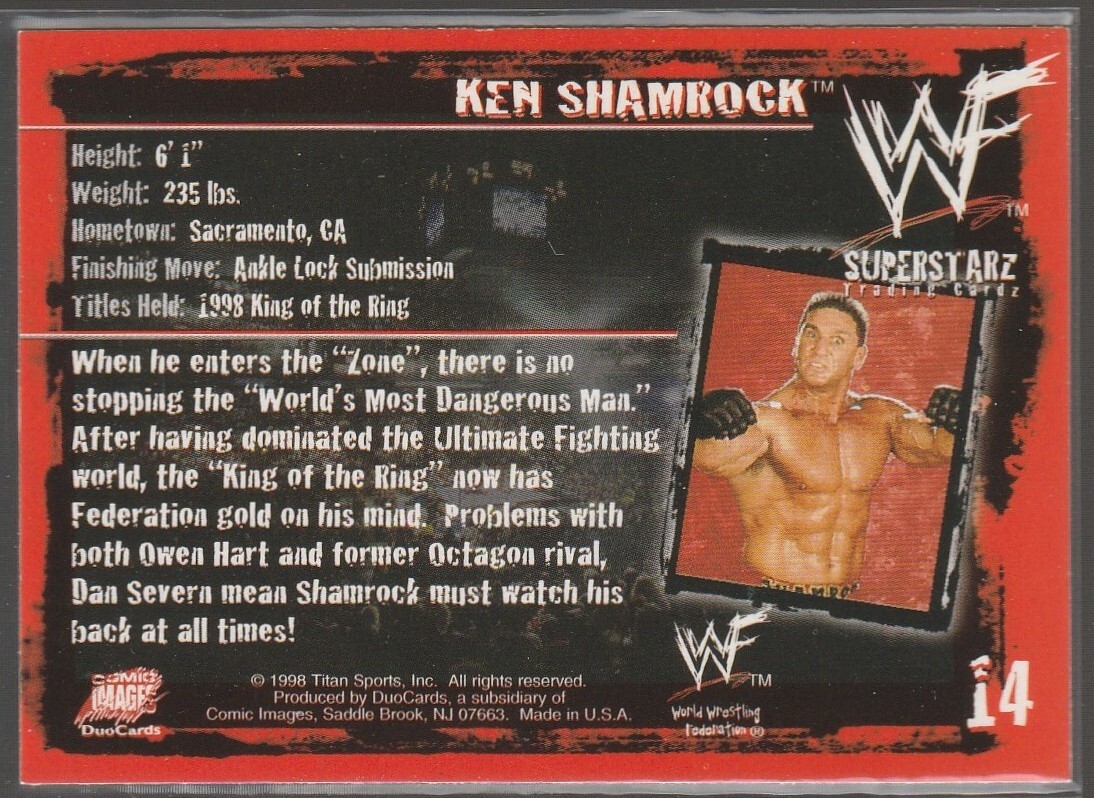 1998 DuoCards WWF #14 Ken Shamrock