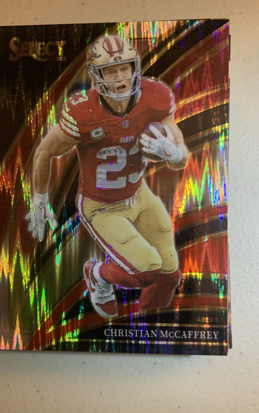 2025 Panini Select – Club Level Christian McCaffrey #218 Tri-Color Prizm /249