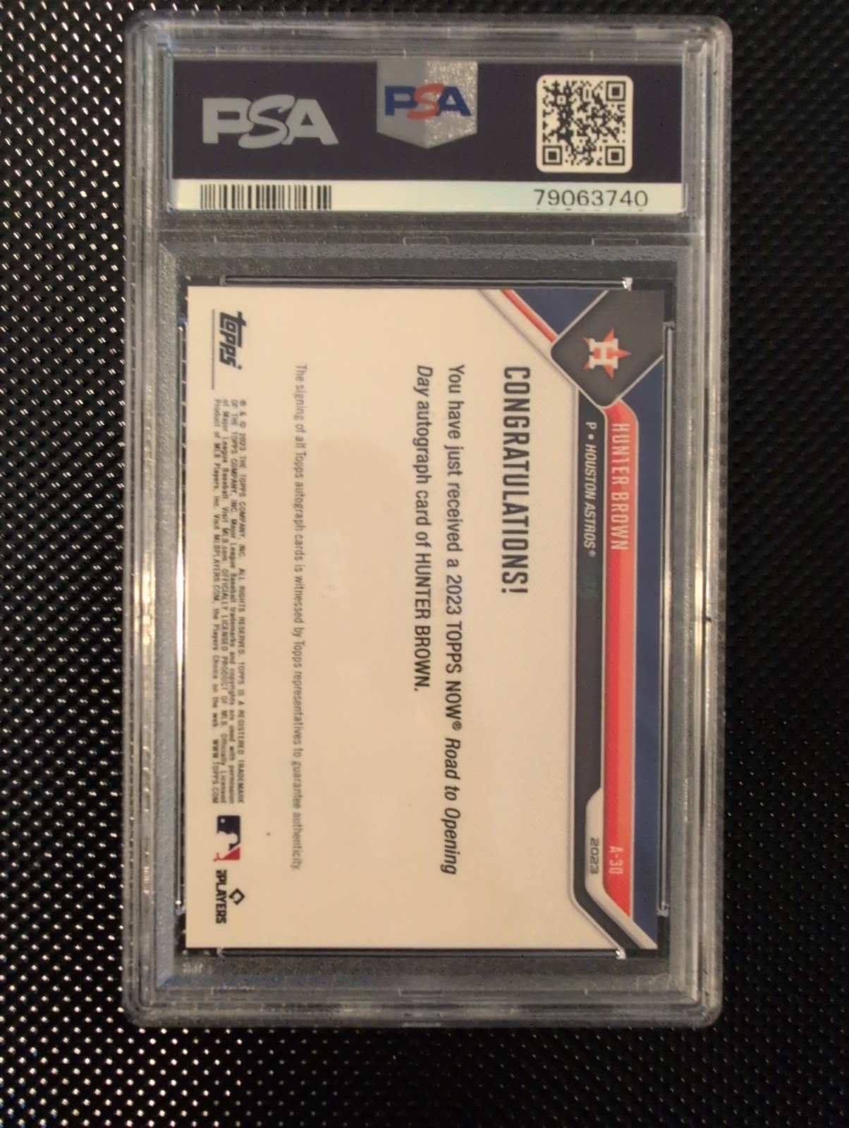 2023 Topps Now Hunter Brown Road To Opening Day RC ON CARD Auto # /25 Pop 1 🔥