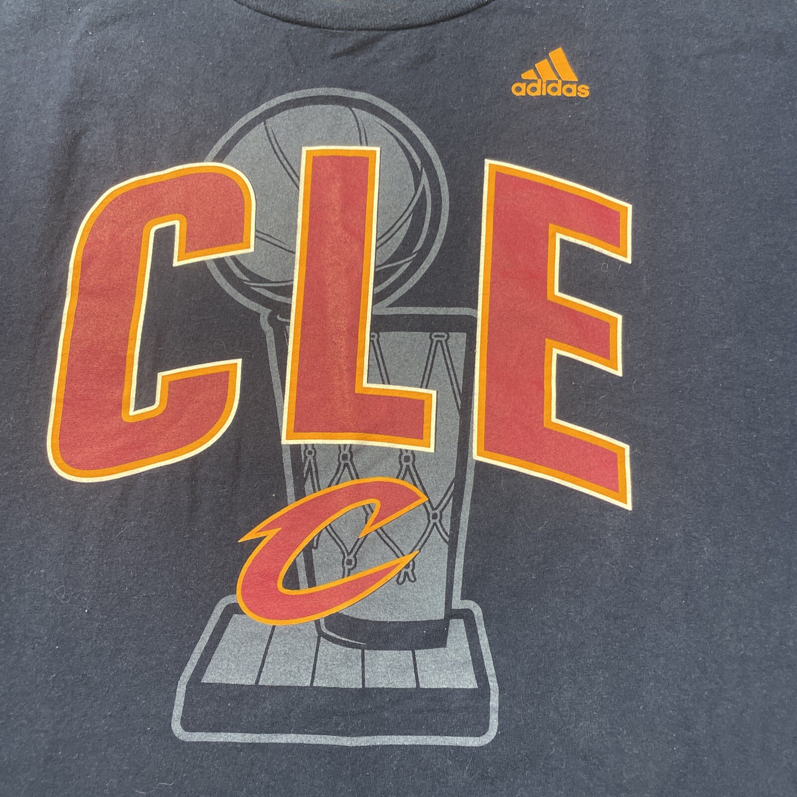 NBA Cleveland Cavaliers 2016 Larry O’Brien Champion Adidas Blue T Shirt Sz 2XL