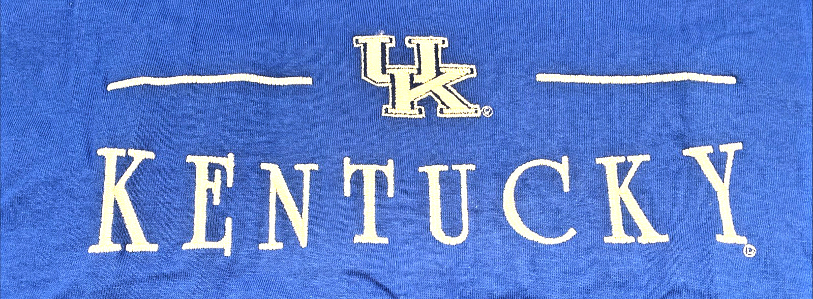 U. of Kentucky Wildcats Embroidered T-Shirt Men’s Size Large Blue NCAA Tee