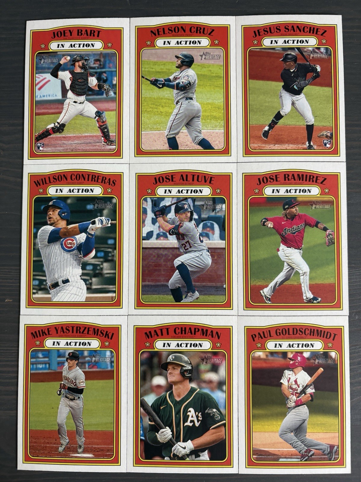 2021 Topps Heritage In Action 9 Card Star Lot Including RC *ATGCARDS*