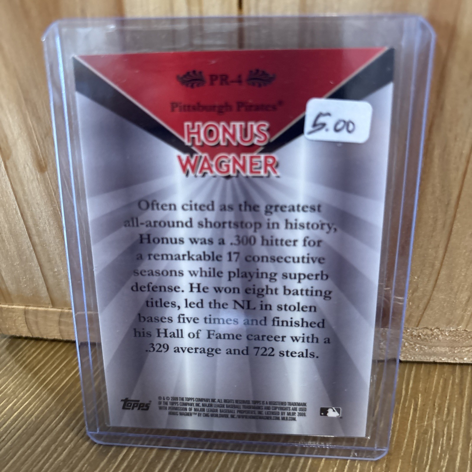 2009 Topps Honus Wagner Chrome Refractor #PR-4