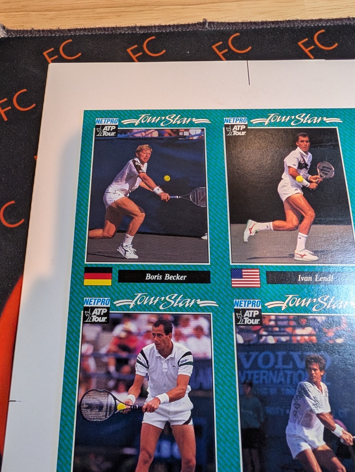 RARE..1992 Netpro Tour Stars Tennis Card Prototype Set (9) Lendl, Becker, Graf +