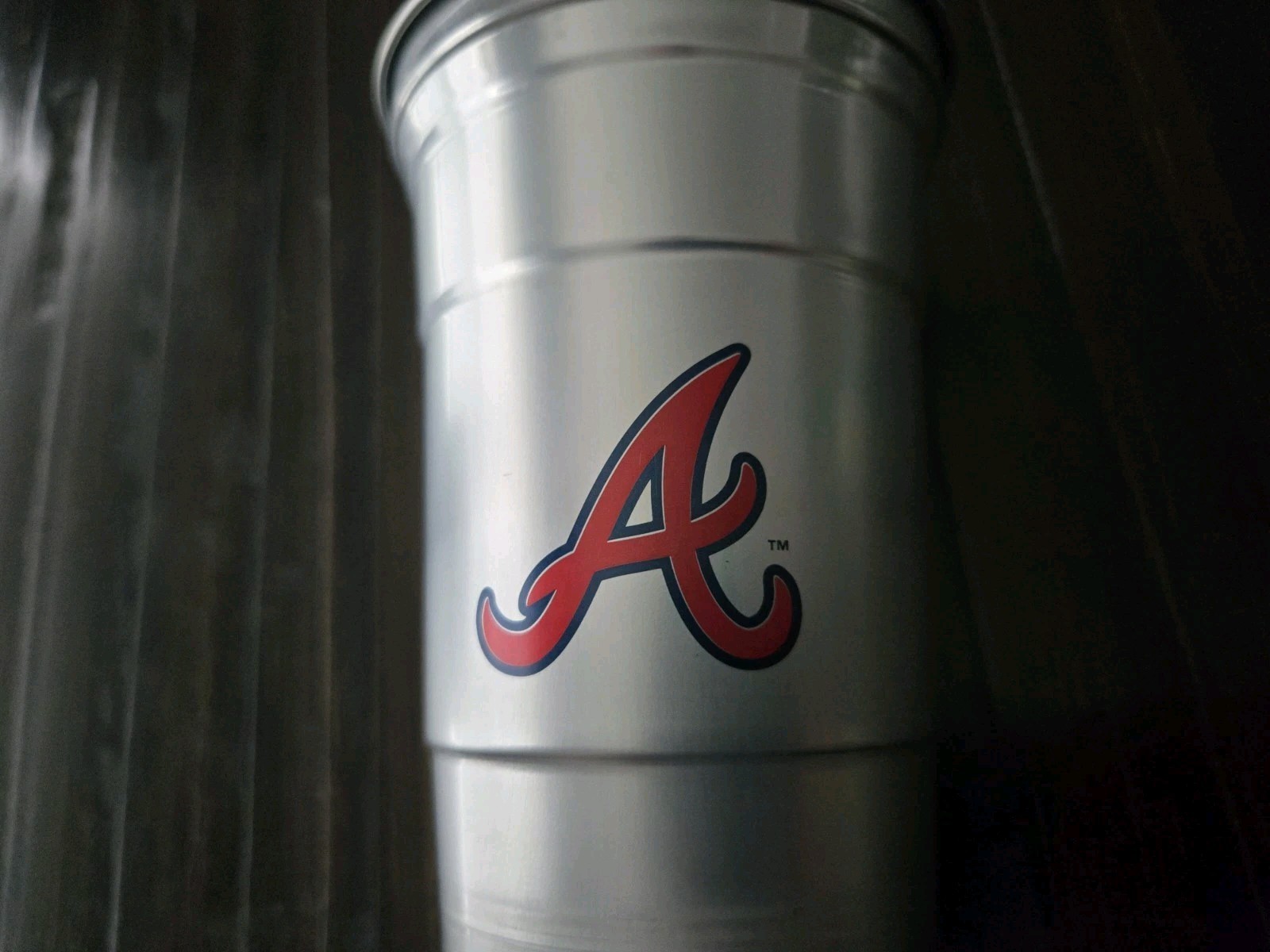 Atlanta Braves 22 oz Aluminum Souvenir Cup “A” Logo Tomahawk NEW UNUSED