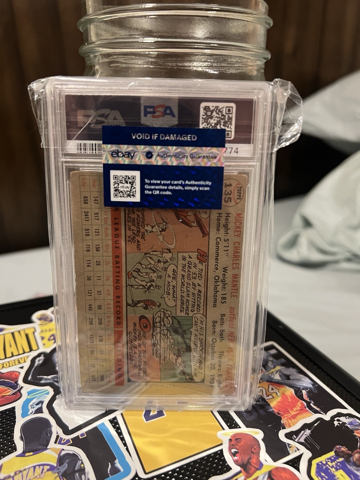 1956 Topps – Mickey Mantle #135 Psa 2