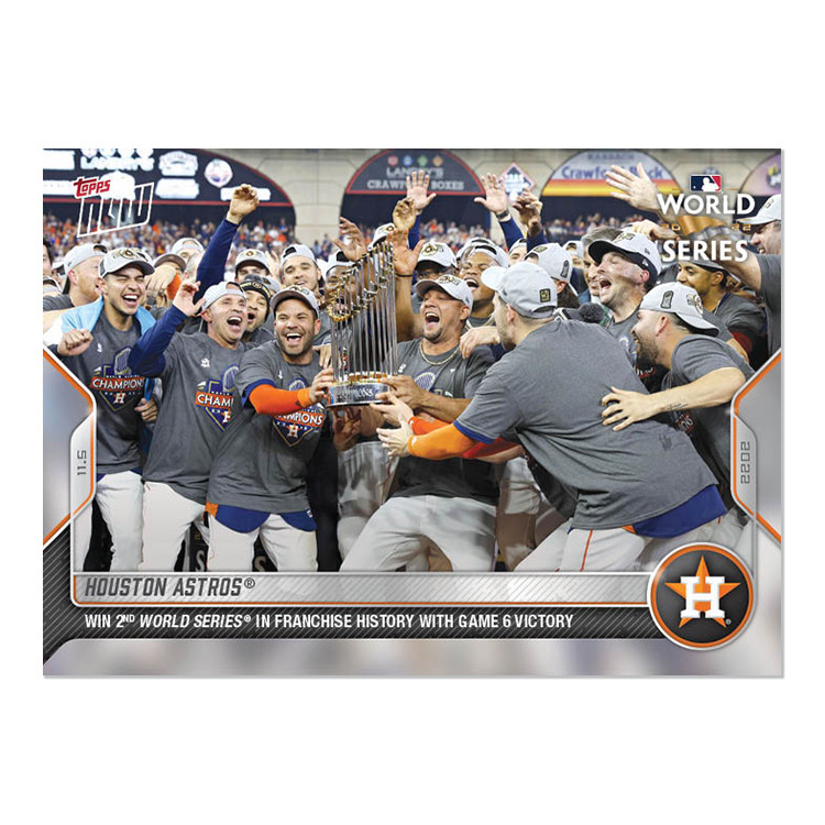 Houston Astros – 2022 MLB TOPPS NOW® Card 1160 WORLD SERIES CHAMPIONS In hand