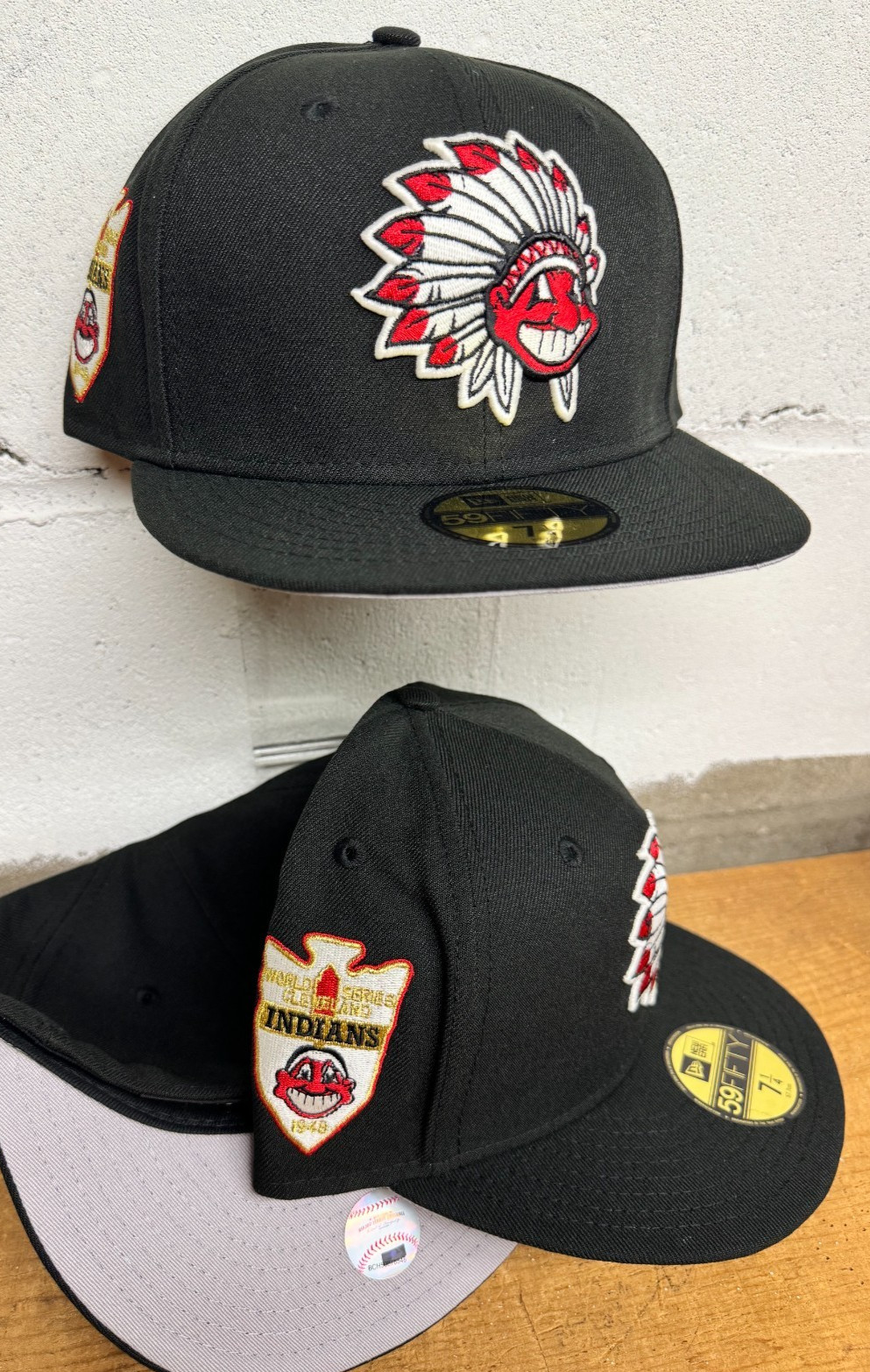 Cleveland Indians Wahoo Feather Headdress New Era Blue Fitted 59Fifty Authentic