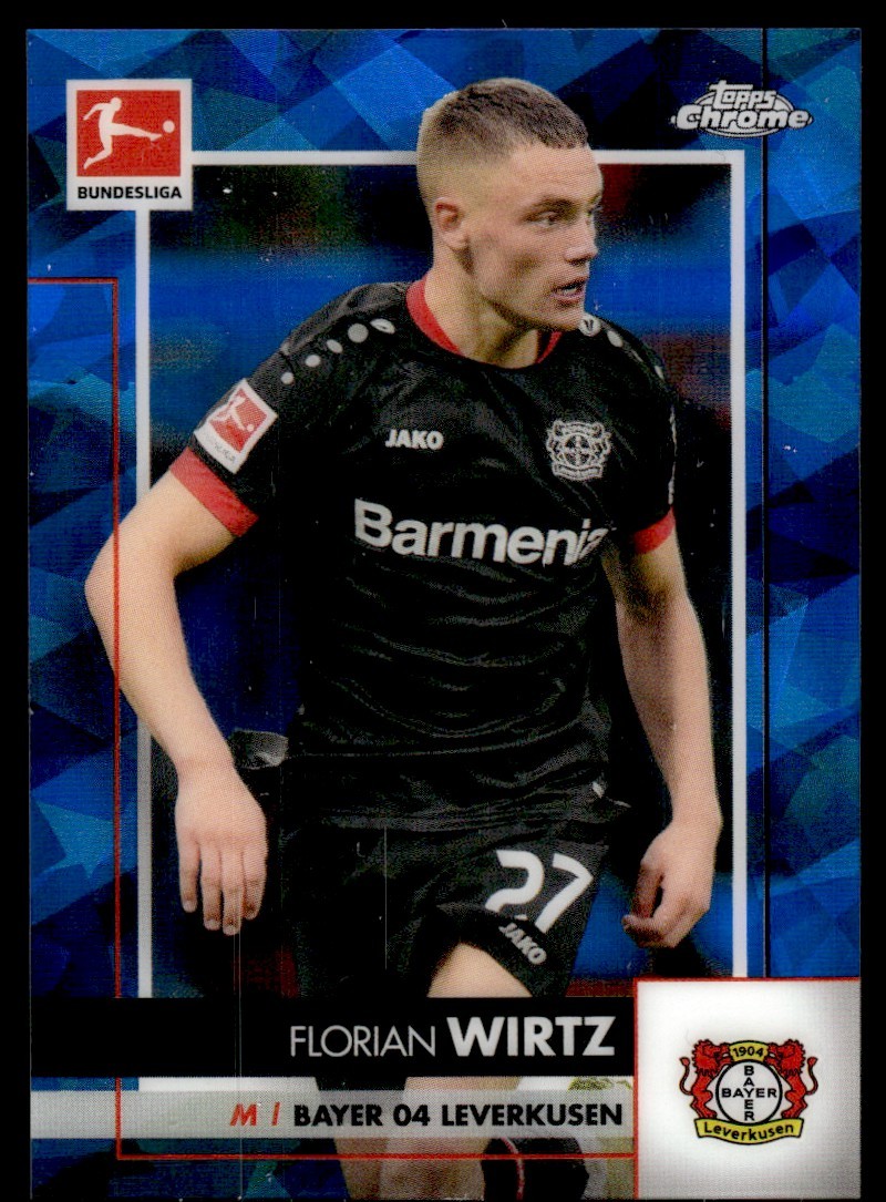 2020 Topps Chrome Bundesliga Sapphire Florian Wirtz Bayer 04 Leverkusen #64