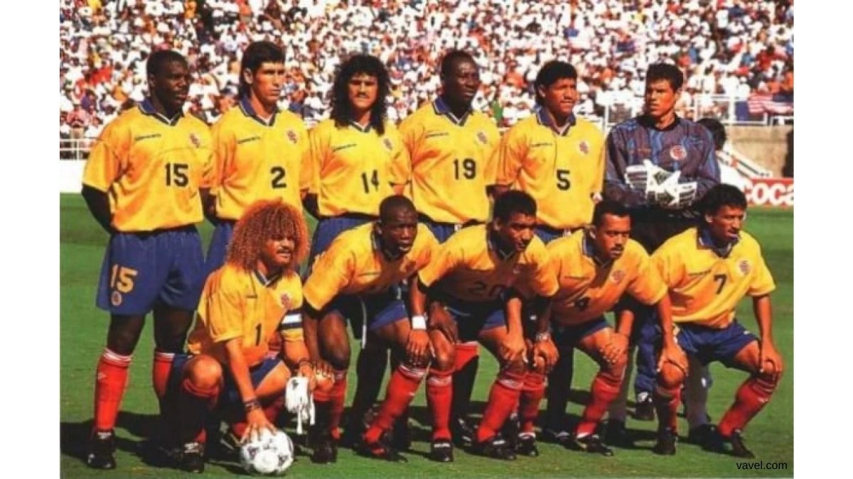Camiseta Colombia Retro Mundial 1994 Azul -Colombia Jersey 1994 Vintage Colombia