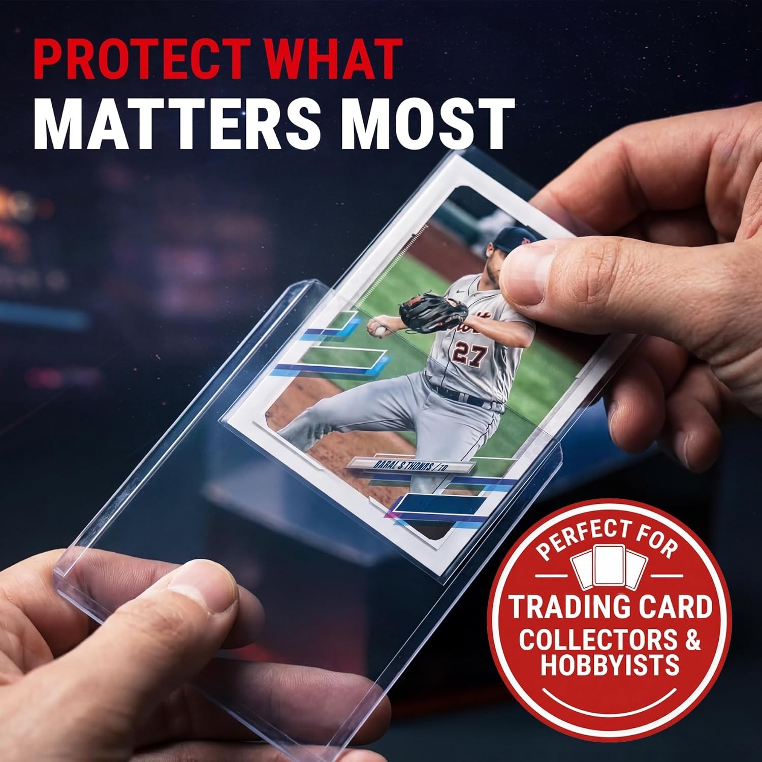 200 Trading Card Holders – Double Layer Protection in Clear Design