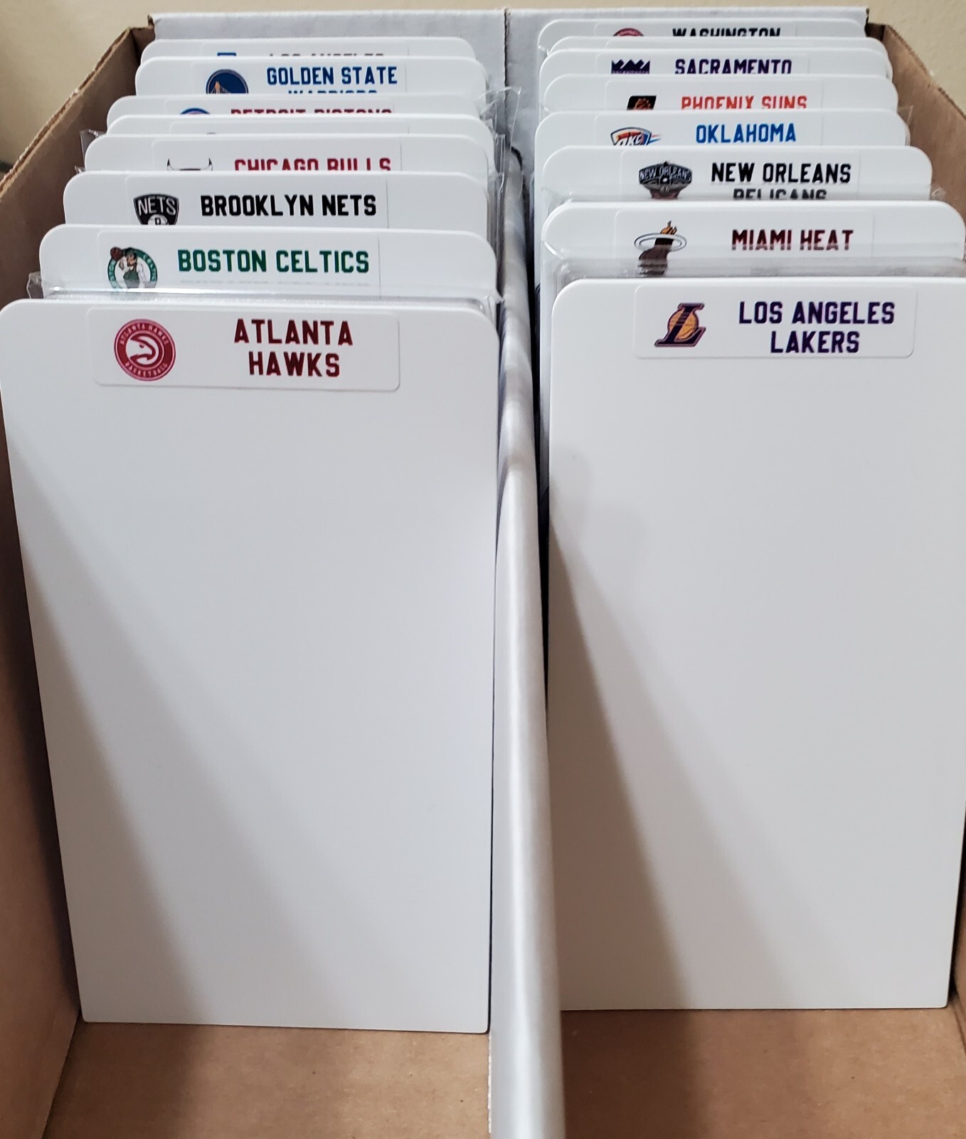 (30) GRADED Slab & Sports Card Dividers with 30 FREE NBA Teams Logos Labels