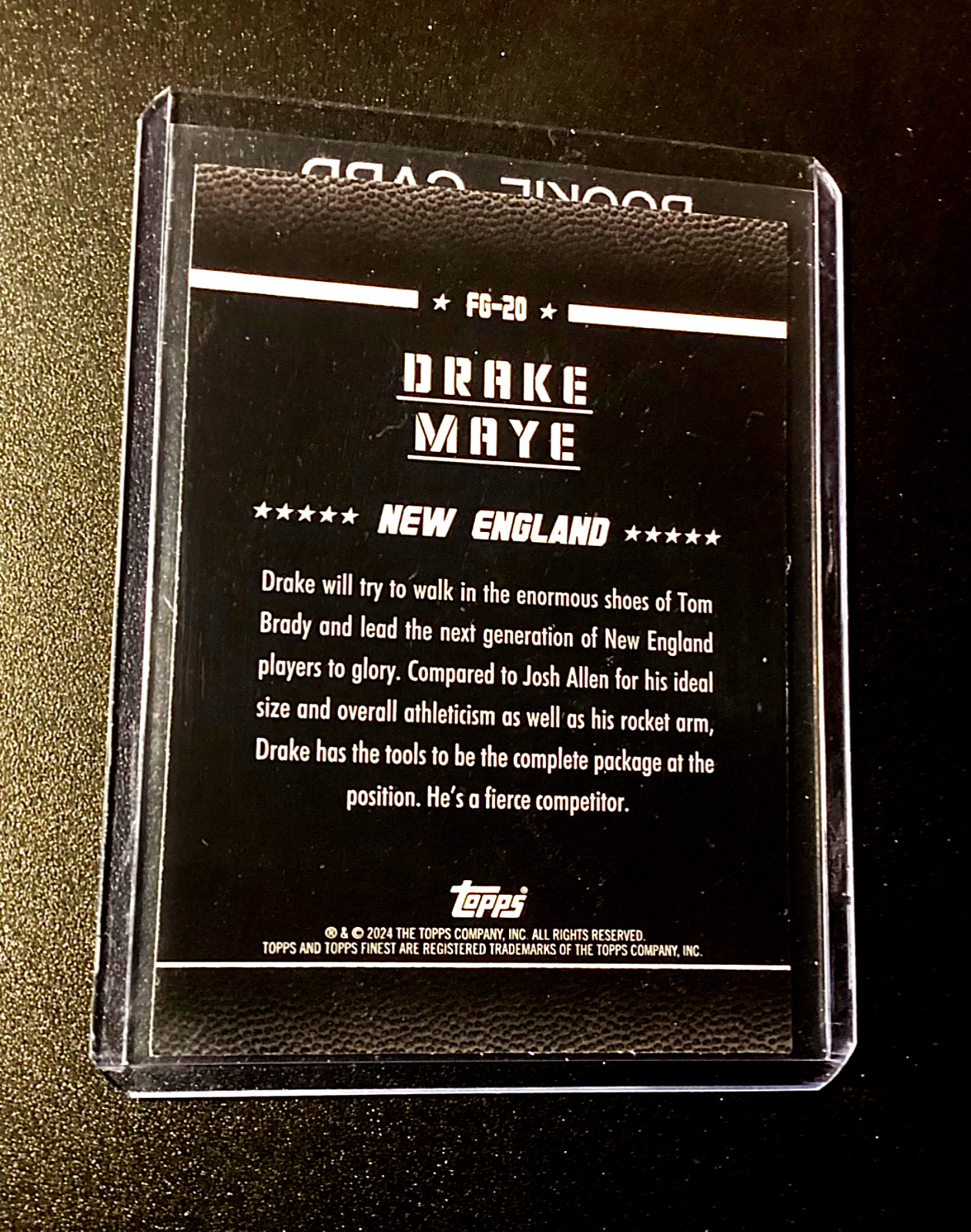 Drake Maye Rookie XFRACTOR 2024 Topps Finest Patriots QB New England RC Generals