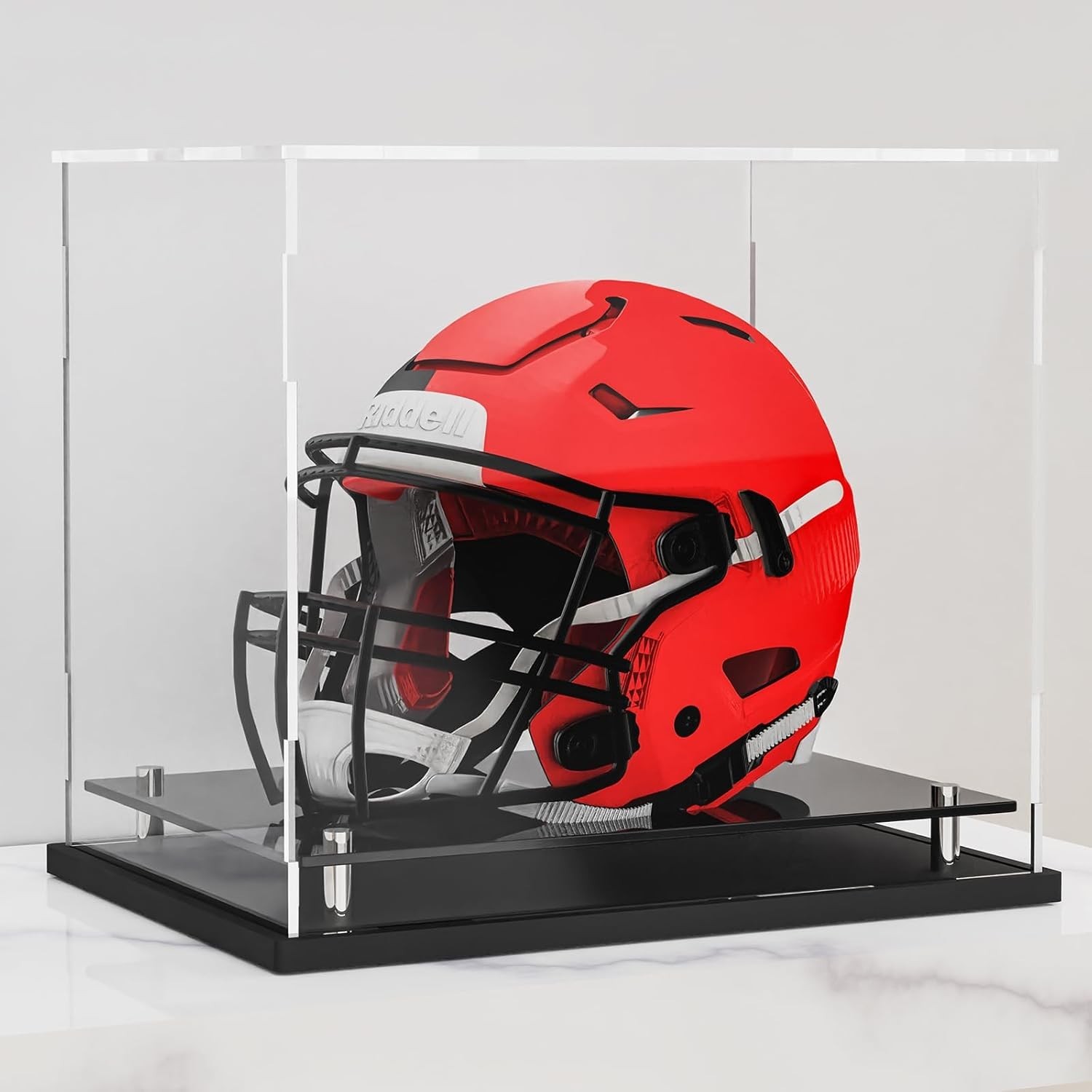 Football Helmet Display Case Acrylic Full Size Protective Clear Showcase