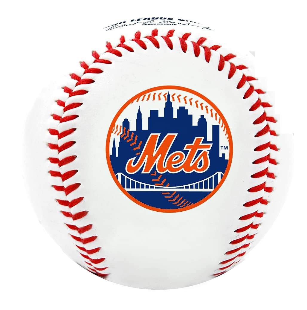 | MLB Team Logo Baseball | New York Mets | Official | White