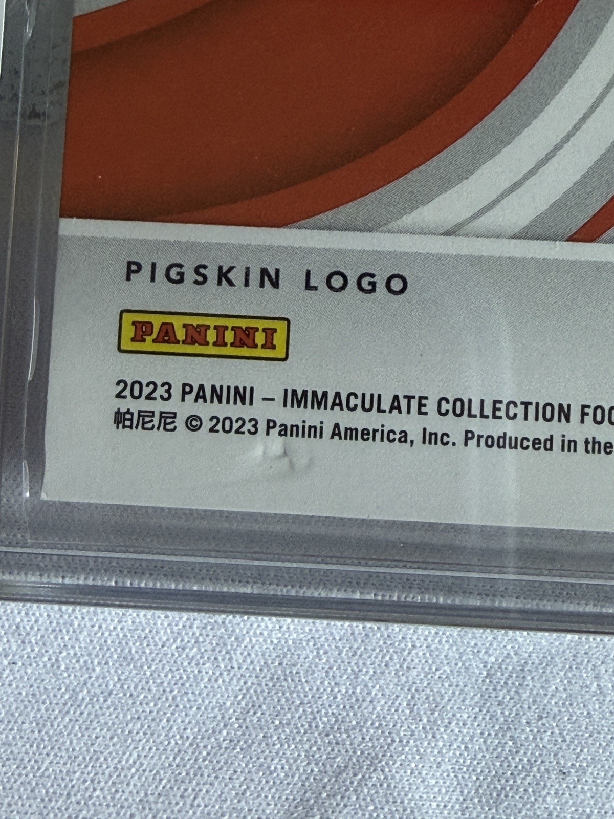 RASHEE RICE 2023 PANINI IMMACULATE LOGOS PIGSKIN LOGO NFL SHIELD PATCH 1/1 RC