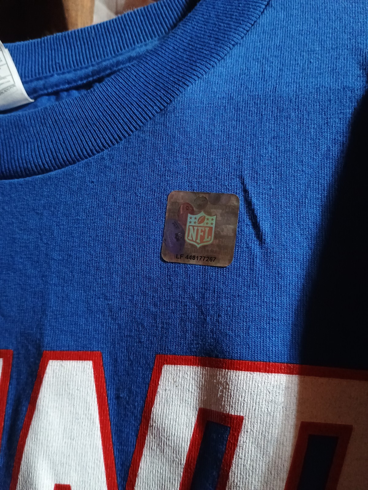 New York Giants T-Shirt Men 2XL Super Bowl XLVI Champions Crisp Paint 2 TG New