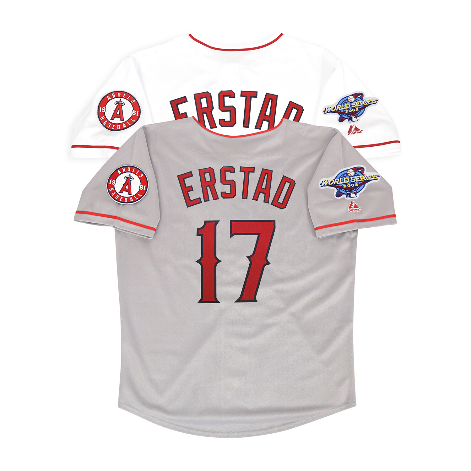 Darin Erstad 2002 Anaheim LA Angels World Series Home & Road Men’s Jersey
