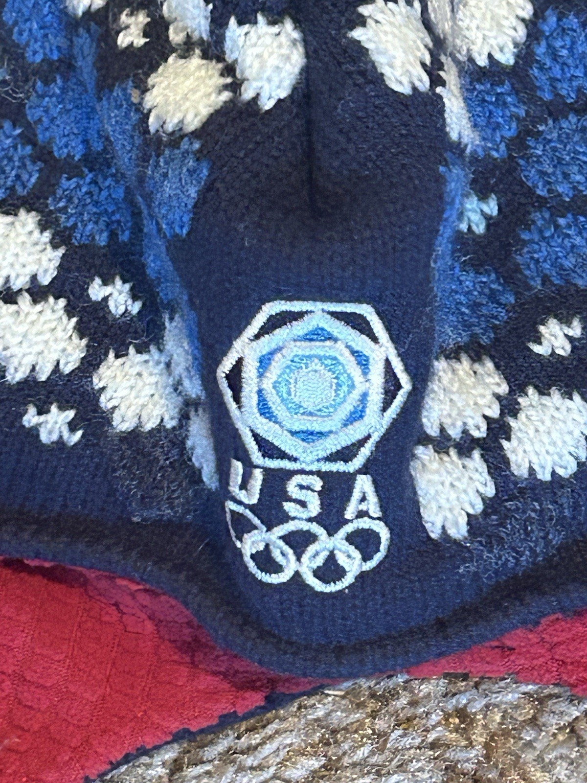 Vintage Nike Team USA 2006 Torino Winter Olympics Merino Wool Earflap Beanie Hat