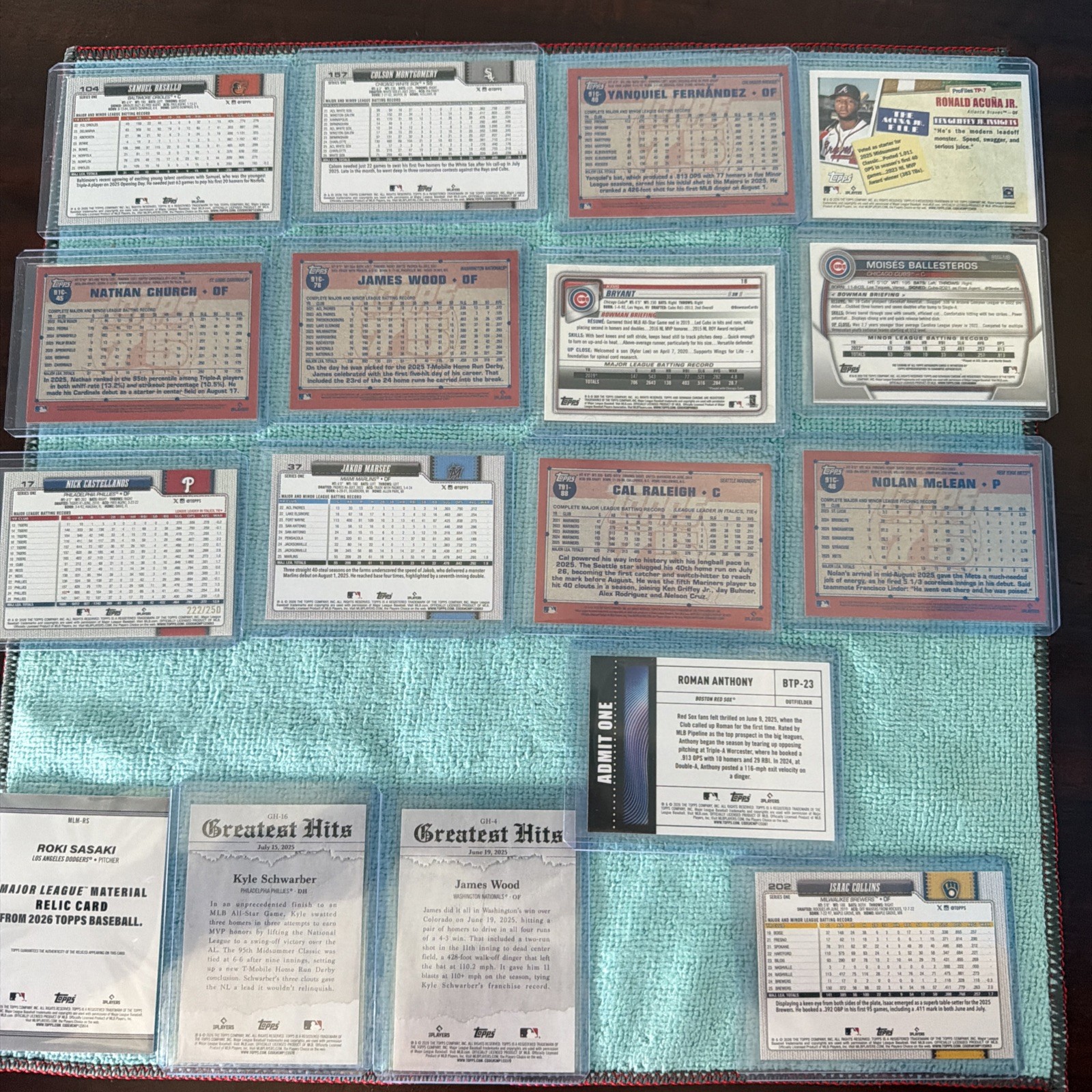 (Lot 17) Random Topps Baseball Color Inserts various years w Roki Sasaki Jersey