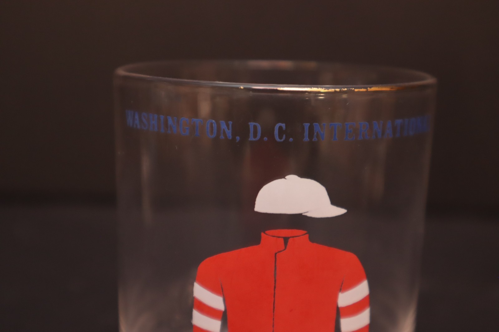 Washington D.C. International Horse Racing Glass Jockey Tumblers Glass 1961-1963
