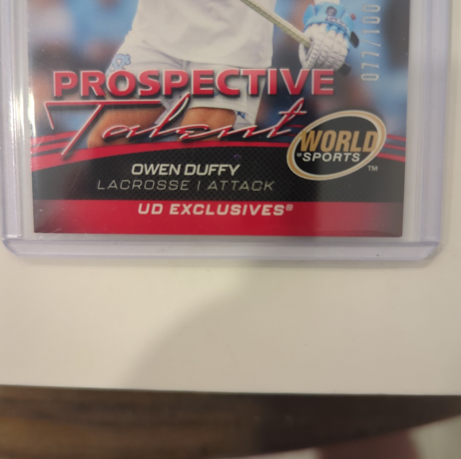 2026 Upper Deck World of Sports Owen Duffy UD Exclusives #352 /100 UNC Lacrosse
