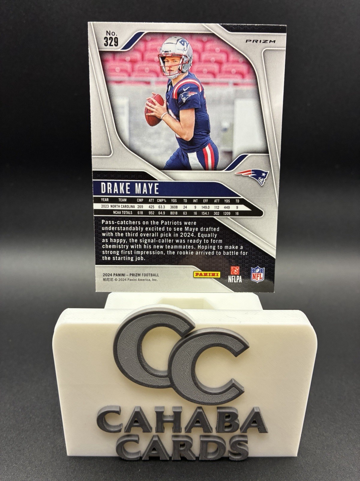 2024 Panini Prizm – Rookies Drake Maye #329 Purple Pulsar Prizm (RC) Patriots