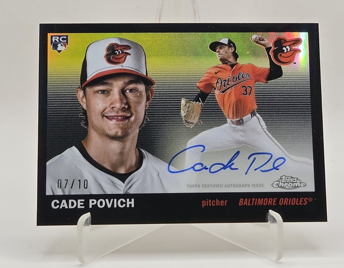 2025 Topps Chrome Platinum Cade Povich Black Refractor #CPA-CP Auto 7/10!