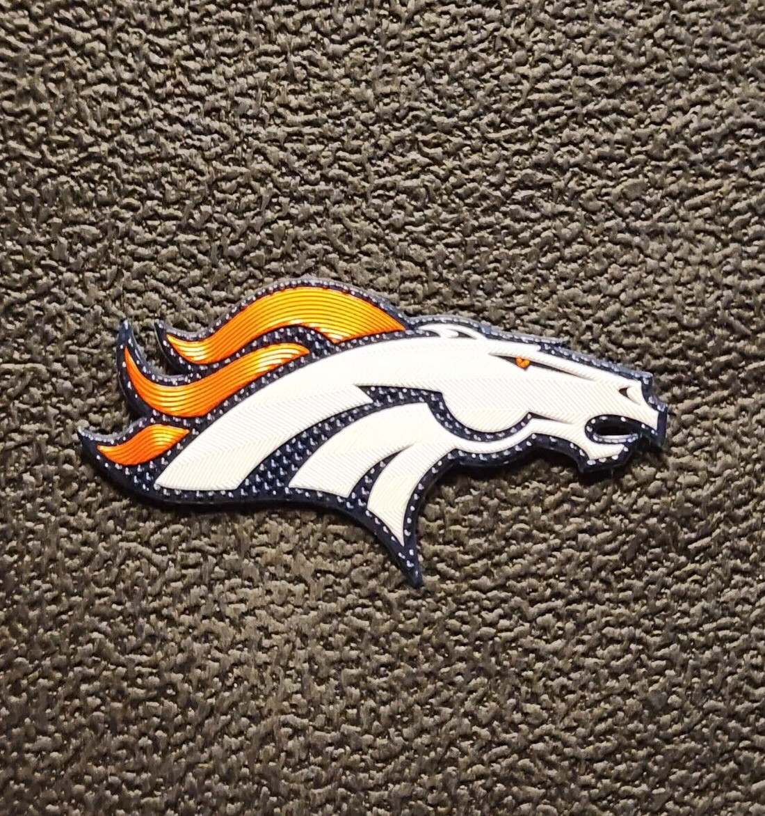 NFL Denver Broncos Team Logo Iron On Football Patch 3 X 1 1/2 Inches