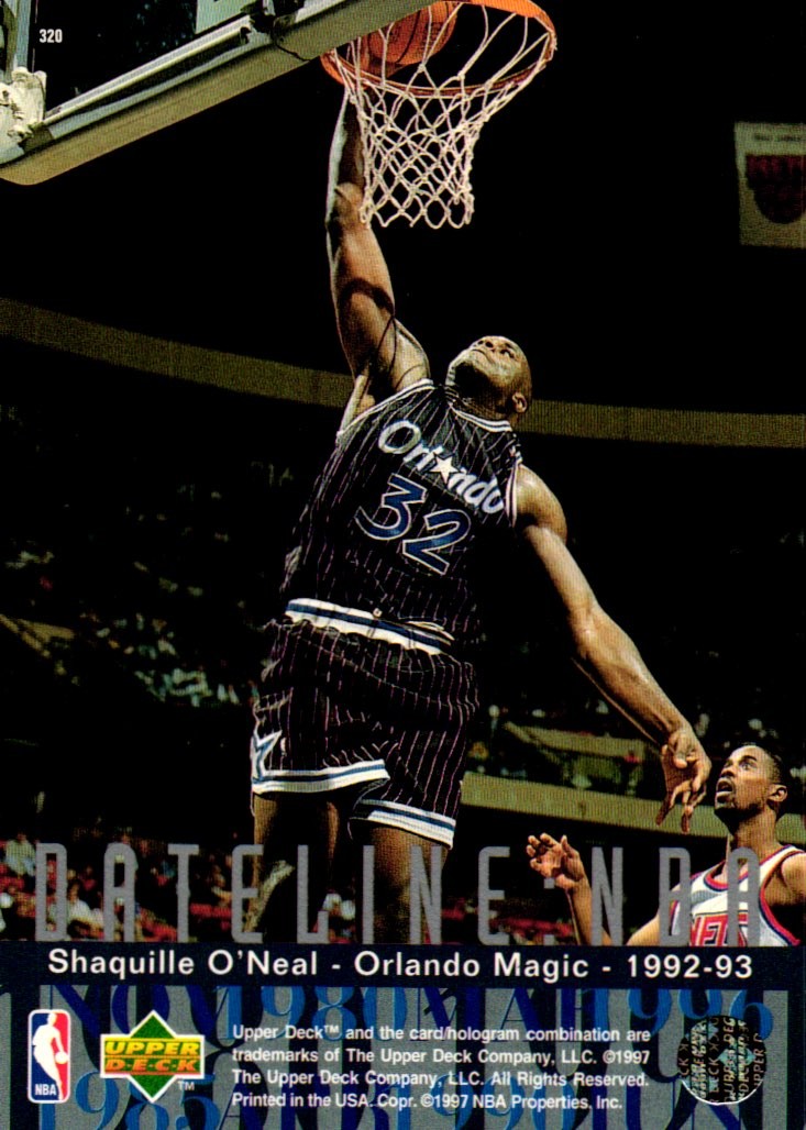 1996-97 Upper Deck #320 Shaquille O’Neal