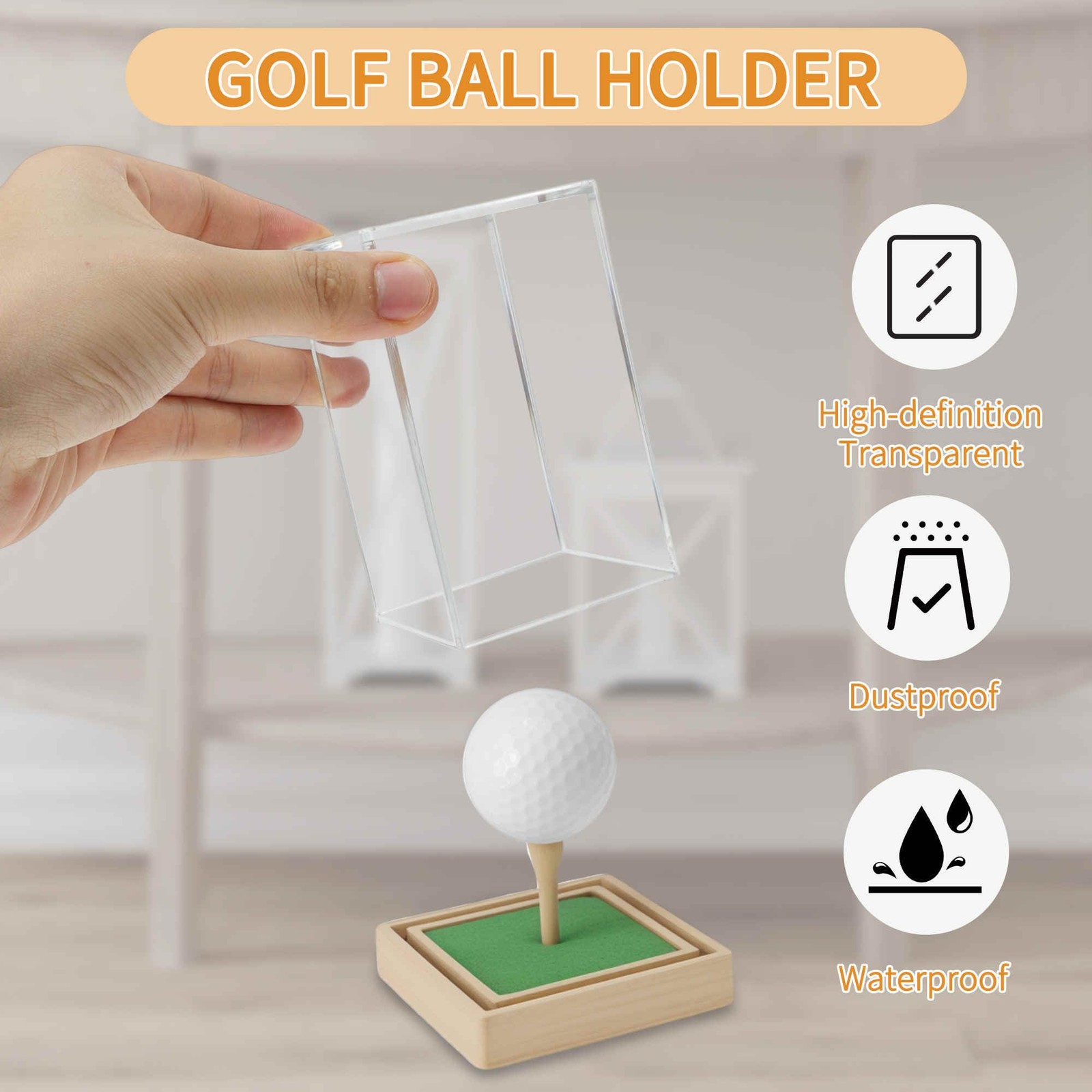 CAPASTEC Golf Ball Display Case, Elegant Hole in One Golf Ball Display Case, …