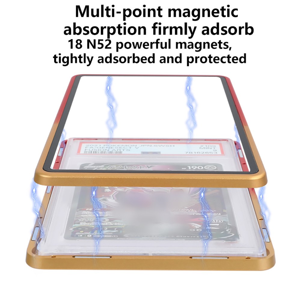 1-20X Magnetic Slab Case Protector For PSA Graded Cards Stackable Metal Bumper