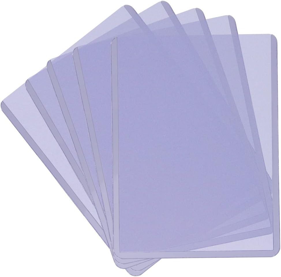 Bundle: 100 Clear Toploaders and Card Sleeves for Standard Size Cards
