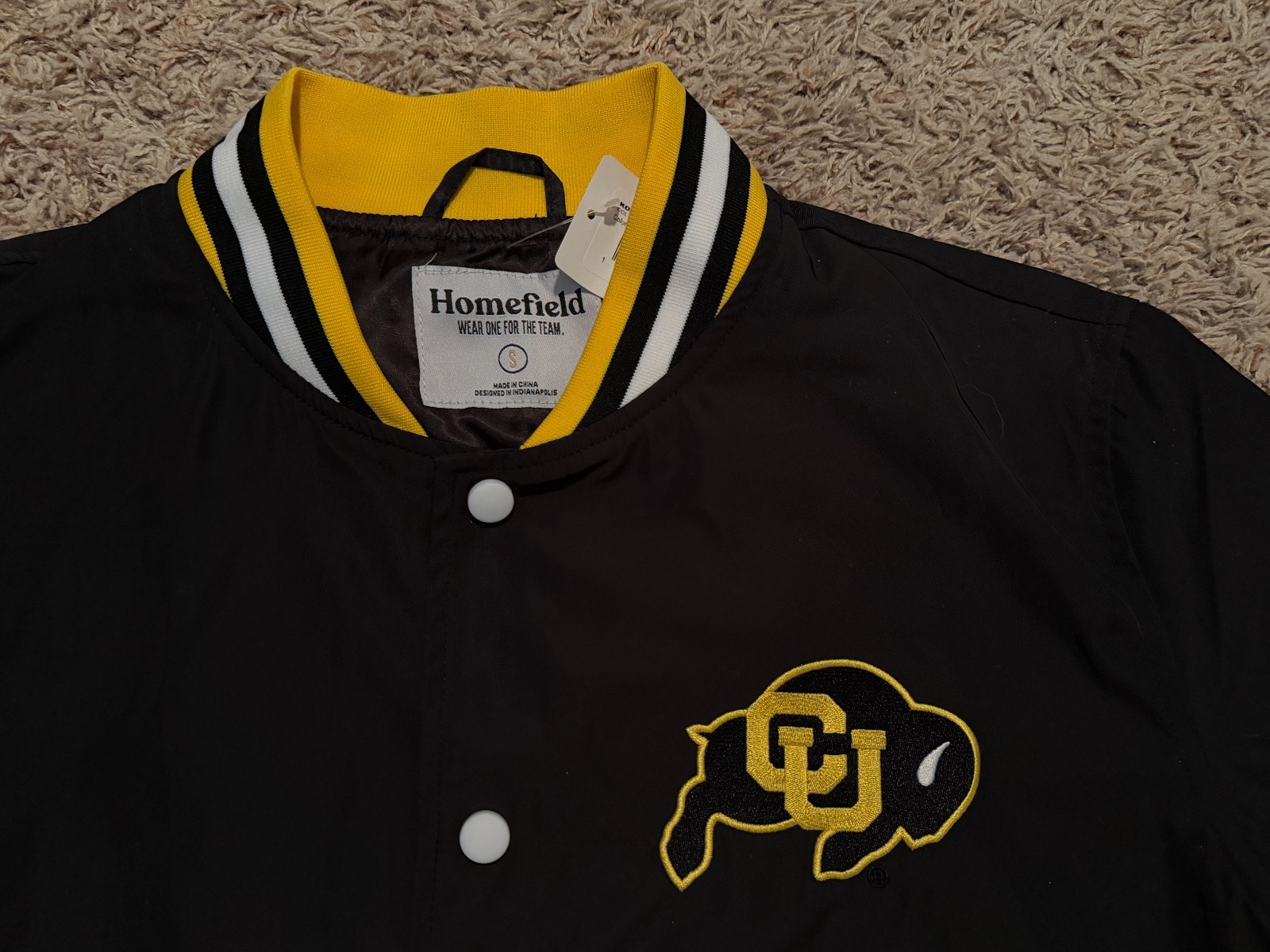 NEW University of Colorado Buffaloes Bomber Jacket – Homefield – Small (9836)