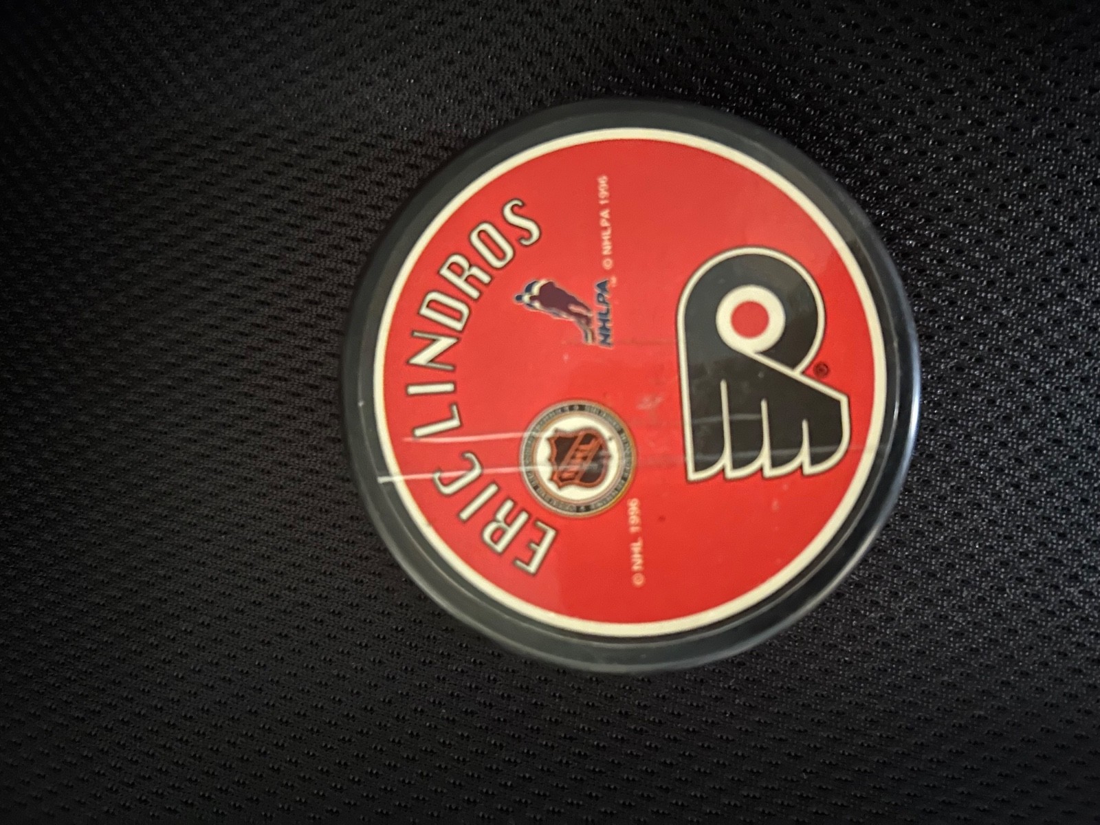 Philadelphia Flyers Eric Lindros Puck, Wall Calendar, Autographs Desjardins..